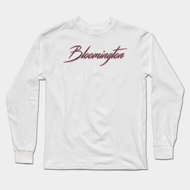 Bloomington City Long Sleeve T-Shirt by PowelCastStudio
